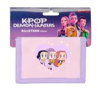 Safta K-POP DEMON HUNTERS CHIBI - Cartera Billetera con Cabecera, Cartera Billetera, Monedero, 12.5x9.5 cm