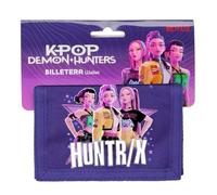 Safta K-POP Demon Hunters FIGHTERS - Cartera Billetera con Cabecera, Cartera Billetera, Monedero, 12.5x9.5 cm