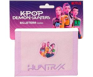 Safta K-Pop Demon Hunters - Iconic - Cartera Billetera con Cabecera, Cartera Billetera, Monedero, Cómoda y Versátil, Resistencia, 12.5x9.5 cm