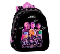 Safta K-POP Demon Hunters - NEGRA - Mochila Escolar, con Diseño 3D, Ideal para Niños de Diferentes Edades, Cómoda y Versátil, Calidad y Resistencia, 27x10x33 cm