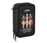 Safta K-POP DEMON HUNTERS SOUND - Estuche Escolar con 37 Útiles Incluidos, Estuche Infantil, Estuche Niño de 5 a 14 Años, 12.5x5.5x19.5 cm