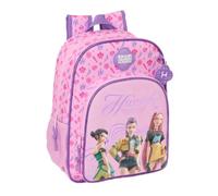 Safta K-POP Demon Hunters STAGE - Mochila Escolar Infantil Animada, Adaptable a Carro, 26x11x34 cm
