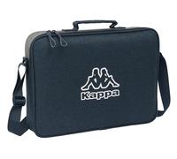Safta KAPPA DARK NAVY - Cartera Extraescolares, Maletín Portatodo, Bandolera, Cómoda y Versátil, Calidad y Resistencia, 38x6x28 cm, Color Gris/Azul Marino Melange