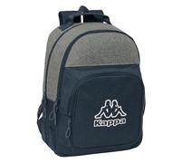 Safta KAPPA DARK NAVY - Mochila Escolar Infantil, Ideal para Niños de Diferentes Edades, Cómoda y Versátil, Calidad y Resistencia, 32x15x42 cm, Color Gris/Azul Marino Melange