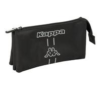Safta Kappa Dark - Portatodo Triple, Estuche Infantil, Estuche Niño, Ideal para Niños en Edad Escolar, Cómodo y Versátil, Calidad y Resistencia, 22x3x12 cm