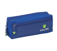 Kelme Blue - Portatodo Triple Pequeño, Estuche Infantil, Estuche Niño, Ideal para Niños en Edad Escolar, Cómodo y Versátil, Calidad y Resistencia, 22x6x8.5 cm