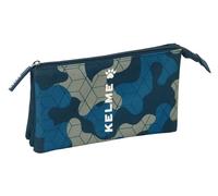 Safta Kelme Epic - Portatodo Triple, Estuche Infantil, Estuche Niño, Ideal para Niños en Edad Escolar, Cómodo y Versátil, Calidad y Resistencia, 22x3x12 cm