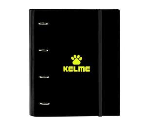 Safta KELME Jungle - Carpeta 4 Anillas de 35 cm con 100 Hojas A4, Ideal para Niños de Diferentes Edades, Cómoda y Versátil, Calidad y Resistencia, 27x3.5x32 cm, Color Negro, lima y gris