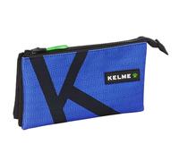 Safta Kelme Royal - Portatodo Triple, Estuche Infantil, Estuche Niño, Ideal para Niños en Edad Escolar, Cómodo y Versátil, Calidad y Resistencia, 22x3x12 cm, Color Negro