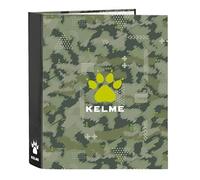 Safta KELME TRAVEL - Carpeta Folio 4 Anillas, Ideal para Niños de Diferentes Edades, Cómoda y Versátil, Calidad y Resistencia, 27x6x33 cm, Color Verde/Negro