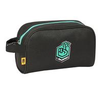 Safta – Neceser escolar infantil Kings League EL Barrio, con asa, Negro 24x10x15 cm