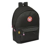 Safta KINGS LEAGUE PORCINOS - Mochila para Portátil 15.6" y USB, Ideal para Jóvenes de Diferentes Edades, Tejido Reciclado, Cómoda y Versátil, Calidad y Resistencia, 31x18x44 cm, Color Negro