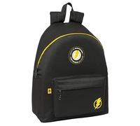 Safta KINGS LEAGUE RAYO DE BARCELONA - Day Pack Infantil, Mochila Infantil, Calidad y Máxima Resistencia, Cómoda y Versátil, 33x15x42 cm, Color Negro