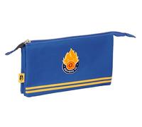 Safta Kings League Saiyans - Portatodo Triple, Estuche Infantil, Estuche Niño, Ideal para Niños en Edad Escolar, Cómodo y Versátil, Calidad y Resistencia, 22x3x12 cm, Color Azul