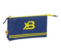 Safta Kings League X Buyer - Portatodo Triple, Estuche Infantil, Estuche Niño, Ideal para Niños en Edad Escolar, Cómodo y Versátil, Calidad y Resistencia, 22x3x12 cm, Color Azul