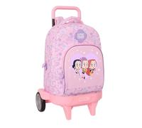Safta KPop Demon Hunters Mochila con Ruedas Evolution 33 x 22 x 45 cm | Mochila Carro Grande Primaria y ESO Niña, Trolley Extraíble Huntrix, Guerreras K-Pop, 32,7 L