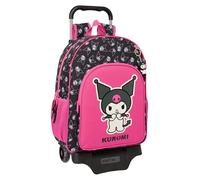 Mochila Escolar KUROMI, Grande 42 cm. Con Carro