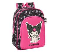 Safta KUROMI - Mochila Escolar Infantil Animada, Mochila Niño, Mochila Infantil, Adaptable a Carro, Ideal para Niños en Edad Escolar, Cómoda y Versátil, Calidad y Resistencia, 26x11x34 cm