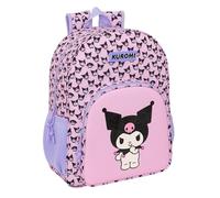 Safta KUROMI - Mochila Escolar Niño, Mochila Niño, Mochila Infantil, Adaptable a Carro, Ideal para Niños en Edad Escolar, Cómoda y Versátil, Calidad y Resistencia, 33x14x42 cm