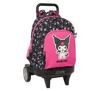 Safta KUROMI - Mochila Grande con Ruedas, Compact Evolución, Extraíble, Ideal para Niños de Diferentes Edades, Cómoda y Versátil, Calidad y Resistencia, 33x22x45 cm