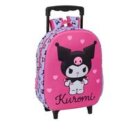 KUROMI - Mochila Infantil 3D con Ruedas, Ideal para Niños de Diferentes Edades, Cómoda y Versátil, Calidad y Resistencia, 27x10x33 cm