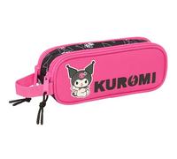 Safta Portatodo doble Kuromi – Estuche infantil cómodo, versátil y resistente 21x6x8 cm