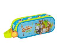 Safta LA GRANJA DE ZENON - Portatodo Doble Niño, Estuche Infantil, Estuche Niño, Ideal para Niños en Edad Escolar, Cómodo y Versátil, Calidad y Resistencia, 21x6x8 cm
