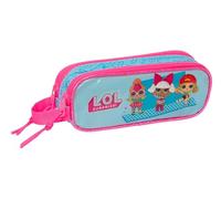 Safta LOL Surprise! Divas - Portatodo Doble Niño, Estuche Infantil, Estuche Niño, Ideal para Niños en Edad Escolar, Cómodo y Versátil, Calidad y Resistencia, 21x6x8 cm, Color Azul