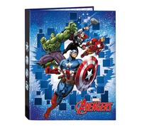 Safta-M067 Avengers Forever-Carpeta con Folios 4 Anillas, Ideal para Niños de Diferentes Edades, Cómoda y Versátil, Calidad y Resistencia, 26.5x33 cm, Multicolor, Estándar (512384067)