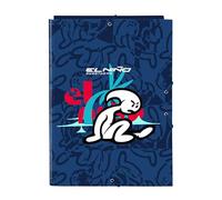 Safta-M068 EL NIÑO Paradise-Carpeta Folio con 3 Solapas, Ideal para Niños de Diferentes Edades, Cómoda y Versátil, Calidad y Resistencia, 26x36.5 cm, Color Azul Marino, Estándar (512432068)