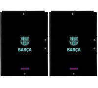 Safta-M068 F.C. Barcelona 3ª EQUIPACIÓN-Carpeta Folio con 3 Solapas, Ideal para Niños de Diferentes Edades, Cómoda y Versátil, Calidad y Resistencia, 26x36.5 cm, Color Negro, Estándar (512425068)