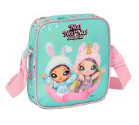 Safta M222 612564222, NANANA Bunny Pequeña, Bandolera Infantil, Bolso Niño, Ideal 5 a 14 Años, Cómoda y Versátil, Calidad y Resistencia, 16x4x18 cm, Color Unisex niños, Turquesa/Rosa, M