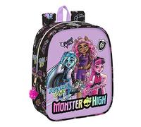 Safta M232 MONSTER HIGH - Mochila Infantil, Mochila Niño, Mochila Escolar, Adaptable a Carro, Ideal para Guardería, Cómoda y Versátil, Calidad y Resistencia, 22x10x27 Unisex niños (Pack de 1)
