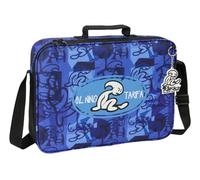 Safta M385 612532385, EL NIÑO Roller-Cartera Extraescolares, Maletín Portatodo, Bandolera, Cómoda y Versátil, Calidad y Resistencia, 38x6x28 cm, Color Unisex niños, Azul/Negro, M
