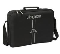 Safta M385 612575385, Kappa Dark-Cartera Extraescolares, Maletín Portatodo, Bandolera, Cómoda y Versátil, Calidad y Resistencia, 38x6x28 cm, Color Unisex niños, Negro, M
