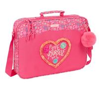 Safta M385 642529385, Feeling-Cartera Extraescolares, Maletín Portatodo, Bandolera, Cómoda y Versátil, Calidad y Resistencia, 38x6x28 cm, Color Unisex niños, Multicolor, M