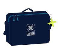 Safta M385, Munich Nautic-Cartera Extraescolares, Maletín Portatodo, Bandolera, Cómoda y Versátil, Calidad y Resistencia, 38x6x28 cm, Color Azul Marino Unisex niños, Estándar