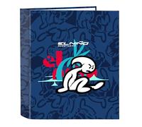 Safta-M657 EL NIÑO Paradise-Carpeta Folio 4 Anillas, Ideal para Niños de Diferentes Edades, Cómoda y Versátil, Calidad y Resistencia, 27x6x33 cm, Color Azul Marino, Estándar (M657)