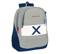 Safta M665, Munich College-Mochila Escolar Infantil, Ideal Diferentes Edades, Cómoda y Versátil, Calidad y Resistencia, 32x16x44 cm, Color Gris Unisex niños, Estándar