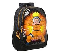 Safta M665 NARUTO - Mochila Escolar Infantil, Ideal para Niños de Diferentes Edades, Cómoda y Versátil, Calidad y Resistencia, 32x16x44, Unisex niños, Negro/Naranja, Estándar