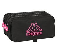 Safta M710, Kappa-Portatodo Triple Big, Infantil, Estuche Niño, Ideal 5 a 14 Años, Cómodo y Versátil, Calidad y Resistencia, 21.5x8x10 cm, Color Negro Unisex niños, Estándar