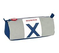 Safta M742, Munich College Portatodo Con Cremallera Y Compartimiento Estuche Infantil Niños, Ideal P Unisex Gris (Grey), Estándar