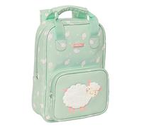 Safta M765c, Preescolar Ovejita Mochila Infantil Con Asas Fácil Limpieza Ideal Para Niños, De Diferen Unisex Verde (Green), Estándar