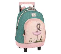 Safta M818, Mirabelle Santoro Mochila Escolar Grande Con Ruedas Ideal Para Niños, De Diferentes Edad Unisex Gris/rosa, Estándar