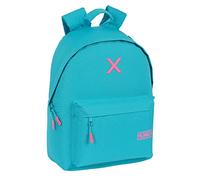 Safta M819 MUNICH - Mochila Juvenil para Portátil 14.1", Ideal para Jóvenes de Diferentes Edades, Cómoda y Versátil, Calidad y Resistencia, 31x16x41 cm, Color Verde Unisex niños (Pack de 1)
