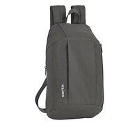 Mochila Casual SAFTA Basics Gris Humo, Mini 39 x 22 cm.