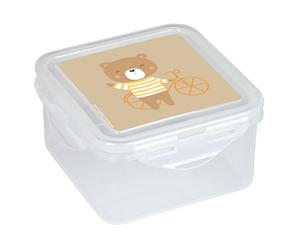 Safta M916 Preescolar Osito-Fiambrera, Portatodo, Porta Comida, Calidad y Máxima Resistencia, Recreo, 13x13x7.5, Color Beige, Unisex niños, Estándar