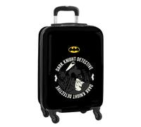 SAFTA | Maleta de Cabina 20″ Batman Hero, Rígida ABS+PC, 4 Ruedas Giratorias 360º, Candado de Seguridad, Interior Forrado con Bolsillo de Red y Separador, Asa Telescópica 100 cm, Medidas 34,5x20x55 cm