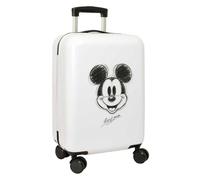 Safta | Maleta de Cabina 20″ Disney Mickey Mouse Baby, Rígida ABS + PC, Ruedas Dobles 360° Giratorias, Candado de Seguridad, Interior Forrado con Separador y Bolsillo de Red, Medidas 34,5x20x55 cm