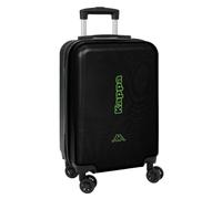 Safta | Maleta de Cabina 20″ Kappa Black, Rígida ABS+PC, 4 Ruedas Dobles 360° Silenciosas, Candado de Seguridad, Interior Forrado con Separador y Bolsillo de Red, Medidas 34,5x20x55 cm